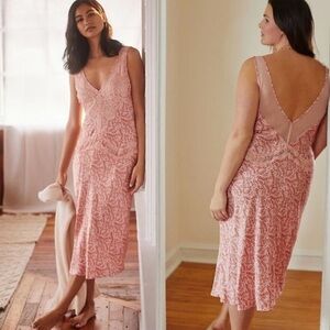 Anthropologie pink combo dress brand new